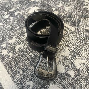 Leather Western belt from Aritzia